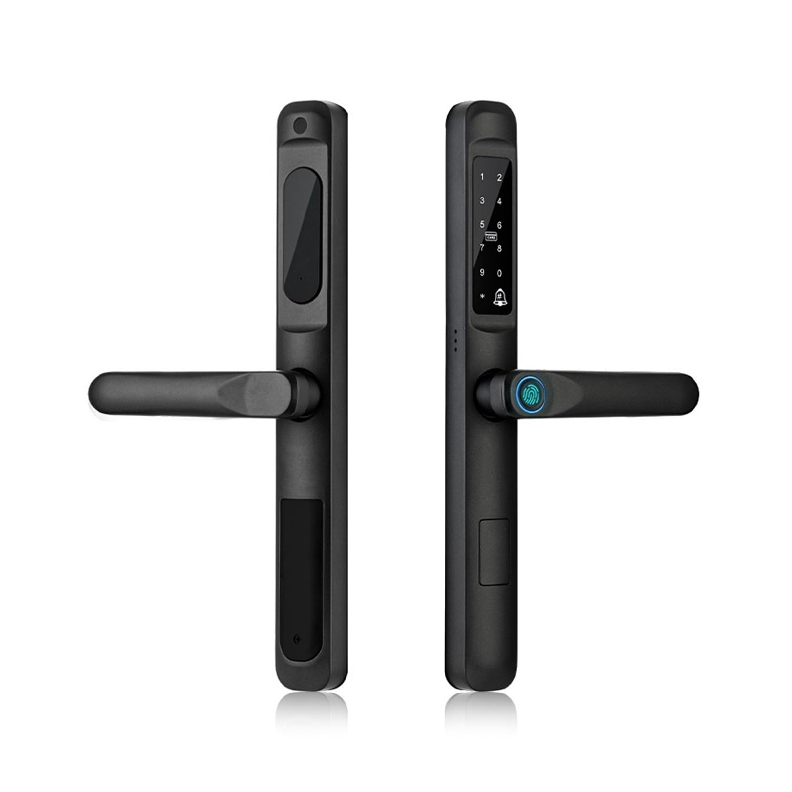 Serrure connectée, Serrure de porte intelligente étanche, serrure biométrique en aluminium, poignée numérique sans clé for portes coulissantes verre
