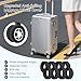 NCANBUS Luggage Wheel Covers, Luggage Wheel Protector Covers for 2-2.4 inches Wheels Suitcases，Anti-Scratch & Noise Reduction Design, compatible with Samsonite luggage