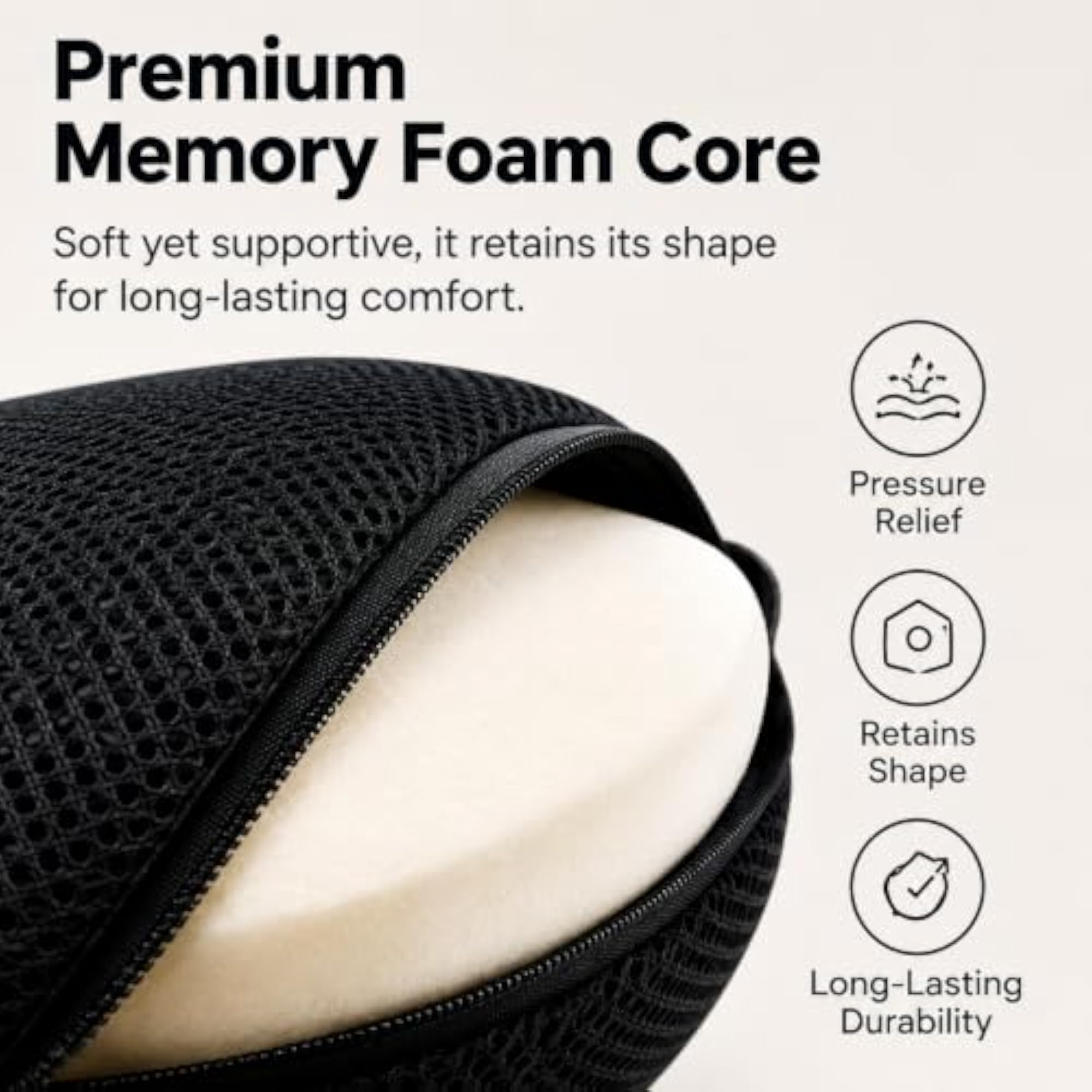Memory Foam Car Neck Support Pillow for Ergonomic Comfort