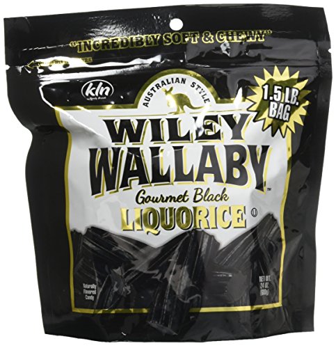 Wiley Wallaby Australian Goumet Style Black Licorice Candy 24 Oz. (Pack Of 4) #TOP28
