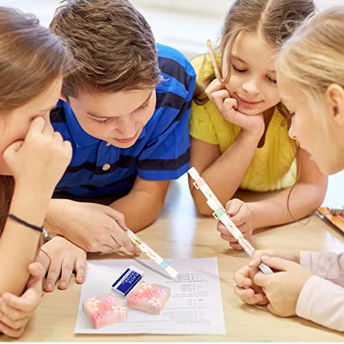15 Pcs Cherry Mechanical Pencil Set Include 6 Pcs Japanese Kawaii Automatic Drafting Pencil With 6 Tubes Pencil Refill And 3 Pcs Cute Cherry Erasers For Sketching Architecture Drawing (0.7 Mm) #TOP4