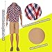 ZTWEDEN 32Pcs Doll Clothes and Accessories for 12 Inch Boy Dolls Include 20 Different Wear Clothes Shirt Jeans Beach Shorts 4 Pairs of Shoes, Glasses, Earphones for 12'' Boy Doll