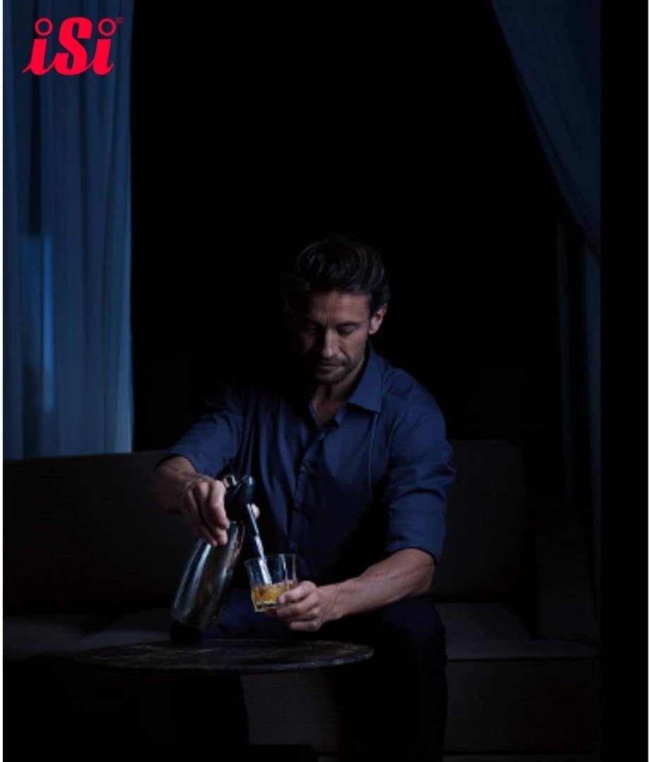 iSi North America Stainless Steel Soda Siphon, 1 Quart, Stainless