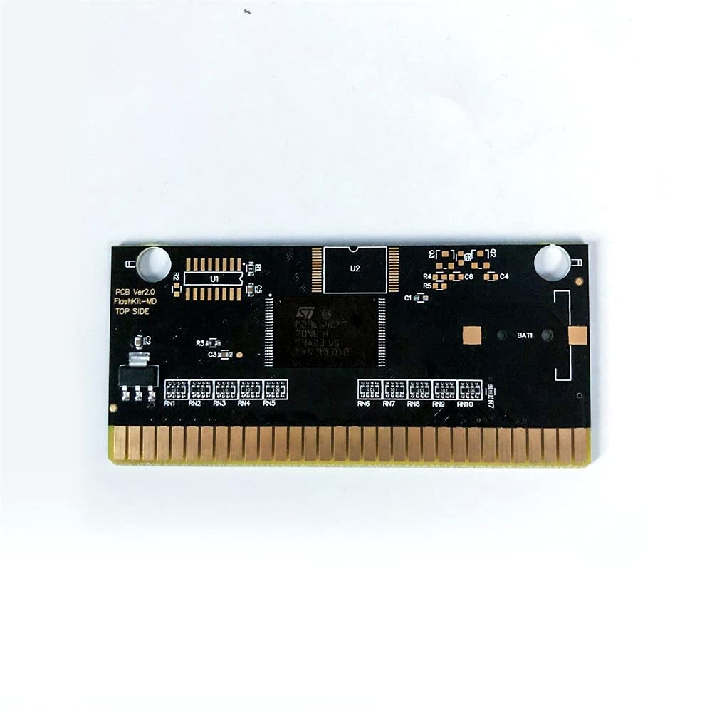 Royal Retro Flux EUR Label Flashkit MD Electroless Gold PCB Card do konsoli do gier wideo Sega Genesis Megadrive (bez regionu)