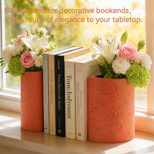 Terracotta Flower Vase for Home Decor, Decorative Vase for Dining Table Decor Fireplace Living Room Bathroom — view 6