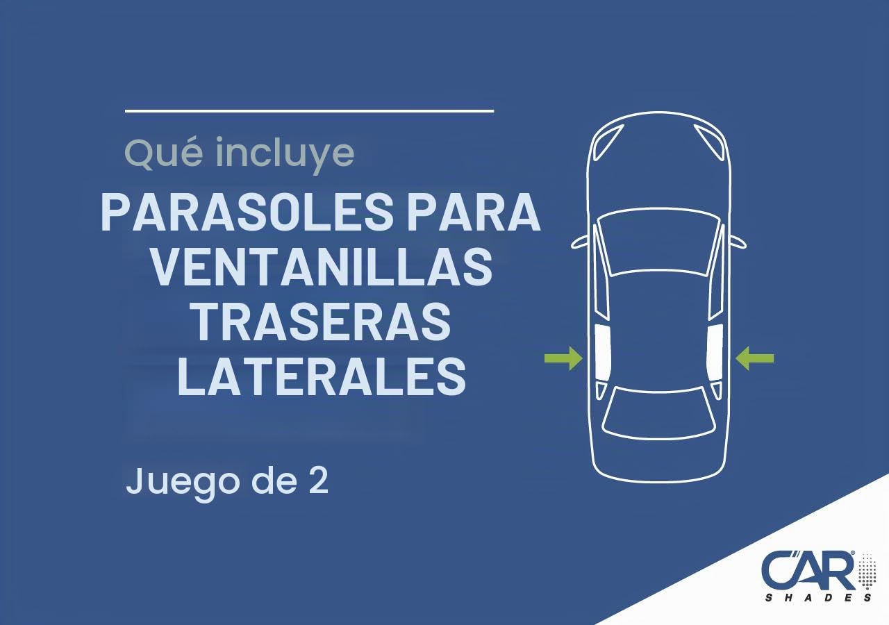 Juego de Car Shades (Puertas traseras) Compatible con Volkswagen Golf VII 5-Puertas 2013-2020 (2-Partes) cortinillas Parasol a Medida