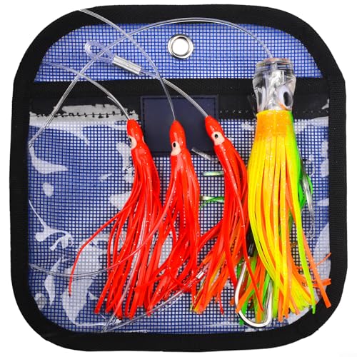 Señuelo de calamar diseñado para técnicas de recuperación lenta en aguas costeras y costeras dirigidas a pelágicos grandes (6 pulgadas rojo)