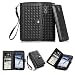 TabPow LG Stylo 3 Case,Weave Zipper Cash Slot, Card Slots, Button, Leather Wallet Case Cover With Detachable Case For LG Stylo 3/ LG Stylo 3 Plus - Weave Black