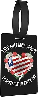 Military Spouse Appreciation Day Appreciated Every Day Travel Baggage Bag Tags Unique Luggage Tags ID Label Address Card for Travel Bag Suitcase
