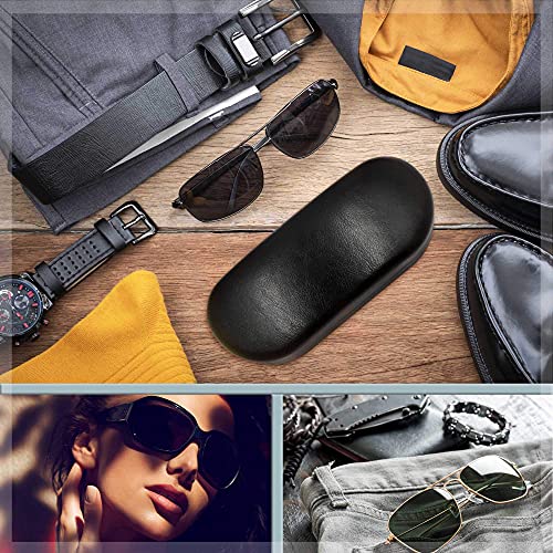 Sunglass Case - Hard Glasses Case For Medium To Large Frames, Eyeglass Case Hard Shell With Drawstring Pouch And Cleaning Cloth By Myeyelasscase (As87 Black) #TOP3