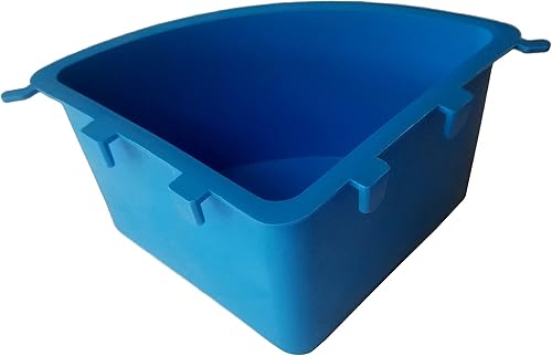 Miniatura 2 de Cage Cups Blue Corner Cup 1.2 cuartos de galón  38 onzas líquidas colgantes para alimentación y jaula de agua para pollo, hoguera, aves de corral,
