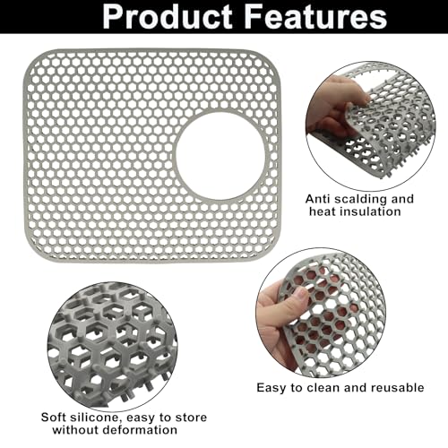 Protector de Fregadero de Cocina de Silicona Murtenze 2 Unidades miniatura 4