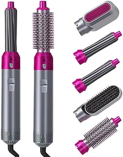 Modelador de Cabelo 5 em 1, Escova de Ar Quente Multifuncional, Secador e Alisador com Acessórios, Cinza e Rosa 220Volts - Produto 7 mais recomendado com 0 estrelas