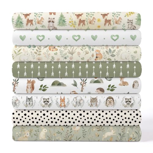 Tigeen Green Forest Animals Fat Quarters