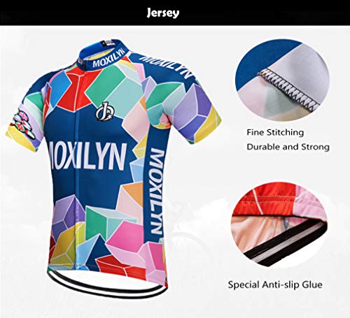 image for Moxilyn Men's Bike Clothing Set Cycling Jerseys Road Bicycle Shirts Ki