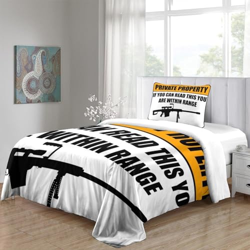 Set de ropa de cama individual Barrett 135x200 con divertido estampado 3D 5
