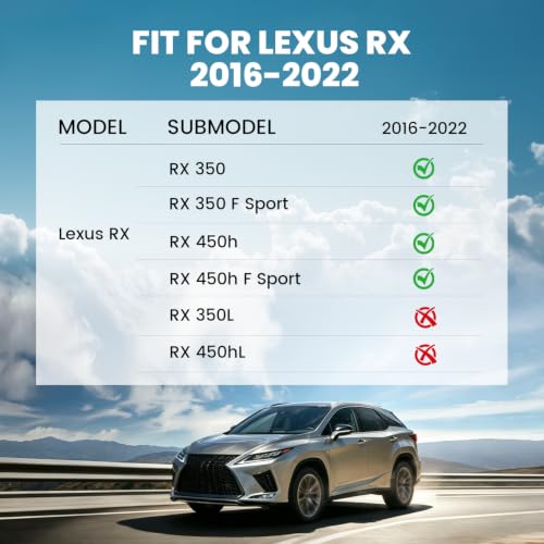 Image of LASFIT Floor Mats with Cargo Mat for 2016-2022 Lexus RX RX350 RX450h