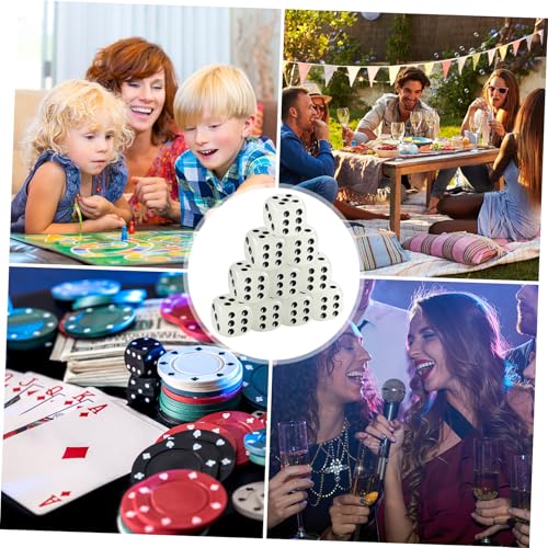 NUOBESTY 10 Stück Spielwürfel Leuchten im Dunkeln Würfel Neuheit Würfel Sechs Seiten Couchtisch Spiel Indoor Outdoor Spiel für Familie Bar Party 16Mm