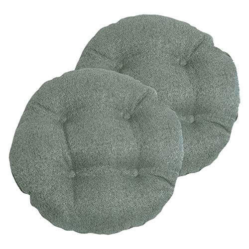 ZUQ 2 Piezas Cojín Redondo de Asiento para Silla Sillón, Cojín de Almohada Decorativo de Poliéster para Sofá Tatami Ultra Cómodo, Cojín Asiento Cubierta para Silla Tapete Sofá Gris S 30 x 30cm