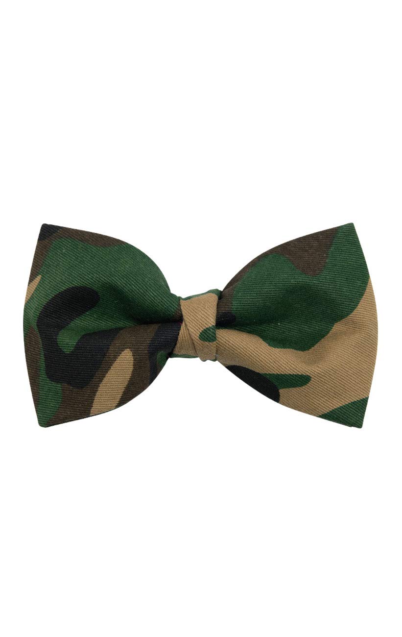 Dobell Mens Camo Print Bow Tie Pre-Tied