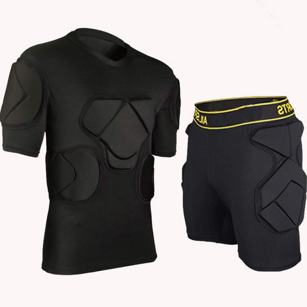 Protektorenshirt Mit Polsterung - Schutzbekleidung Für Fußball, Rugby, Kampfsport