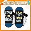 How to learn piano without a teacher? 48 Zmart Piano Gifts for Teens - Piano Recital Socks for Pianists Music Lovers Musicians Players Teachers Women Men #3