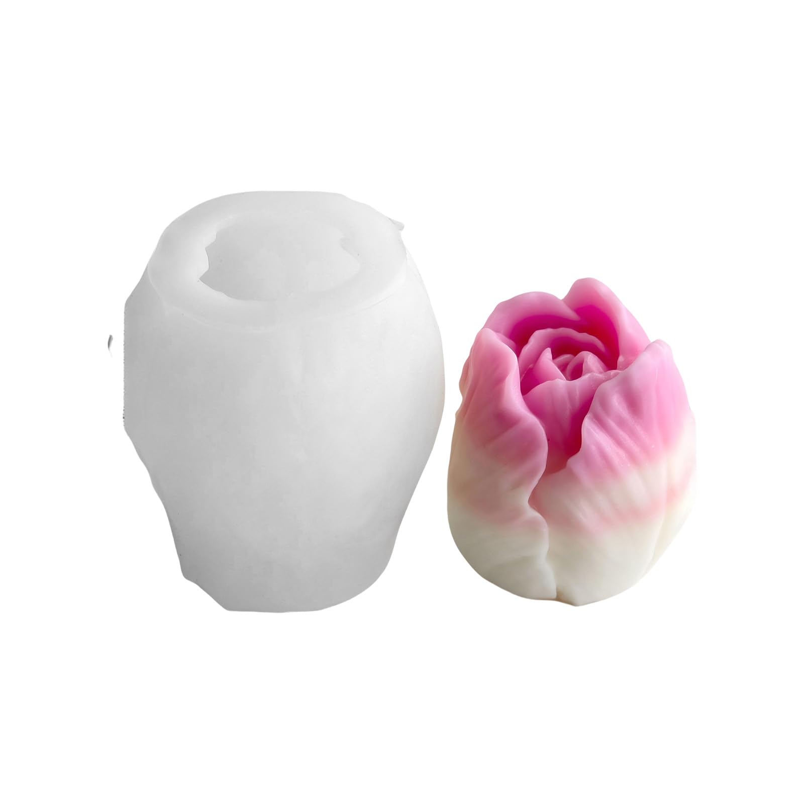 HZBB Tulips Molds Castings Flowers Silicone Epoxy Resin Ornament Plasters Soap Flowers