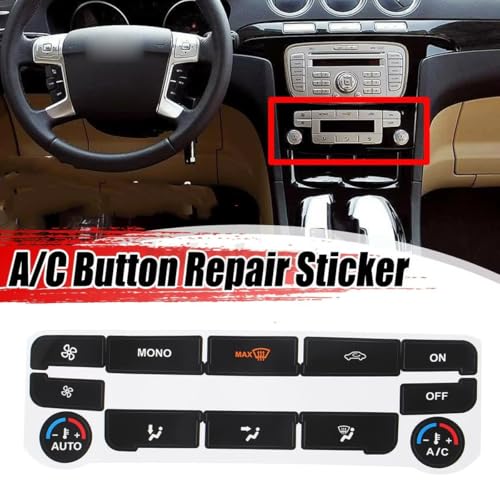 Autocollant bouton climatisation effacé Ford S-Max Mondeo solution boutons usés - 6