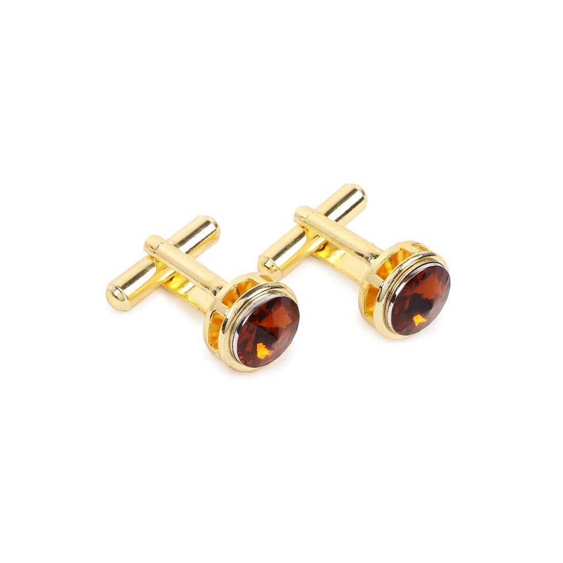 FashMade American Crystal Gold Plated CuffLinks for Mens Boys Cufflink Set for Men in Gift Box 10 COLORS OPTIONS OPEN TO SEE ALL THE COLORS (Brown) (B07XDZJXK9) Amazon Price History, Amazon Price Tracker