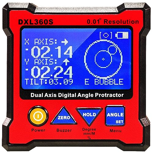 Image of DXL360S High-precision Dual Axis Digital LCD Angle Protractor Dual-axis Angle Level Gauge with 5 Side Magnetic Base