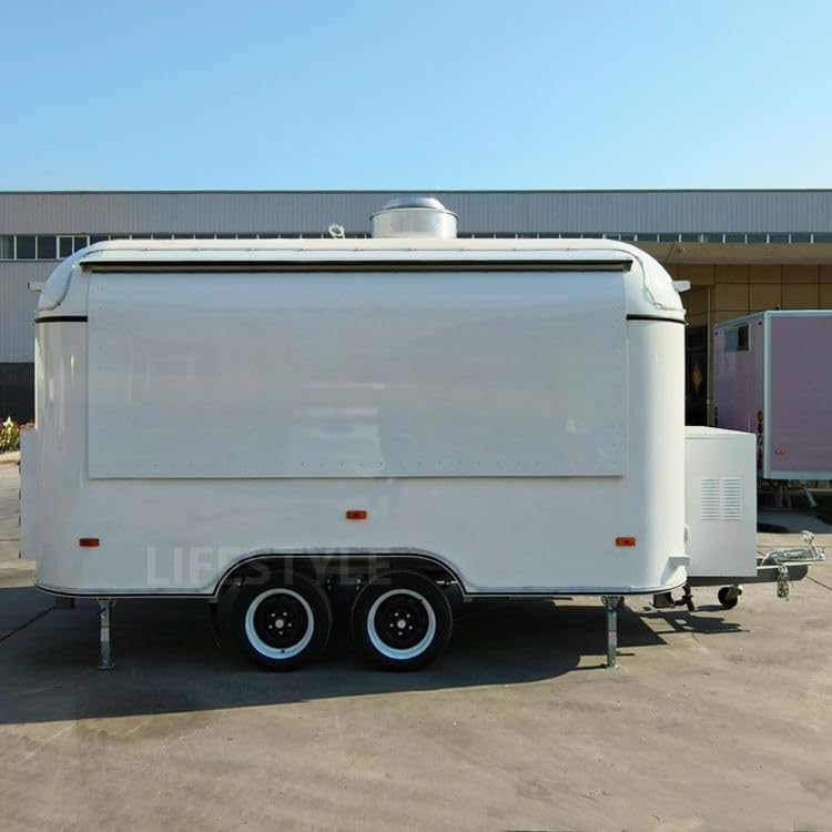 Piste alimentaire mobile avec équipement de cuisine commercial - Remorque portable pour café, hot-dogs, crème glacée, pizza et service alimentaire en plein air