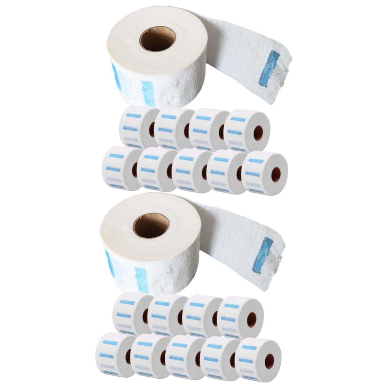 Healvian 20 Rollos Bufanda Cuello Papel Collar De Tinte Para El Cabello Papel De Seda Para El Cuello Papel De Rodillo De Cuello De Almohadilla De Corte De Pelo Barbería