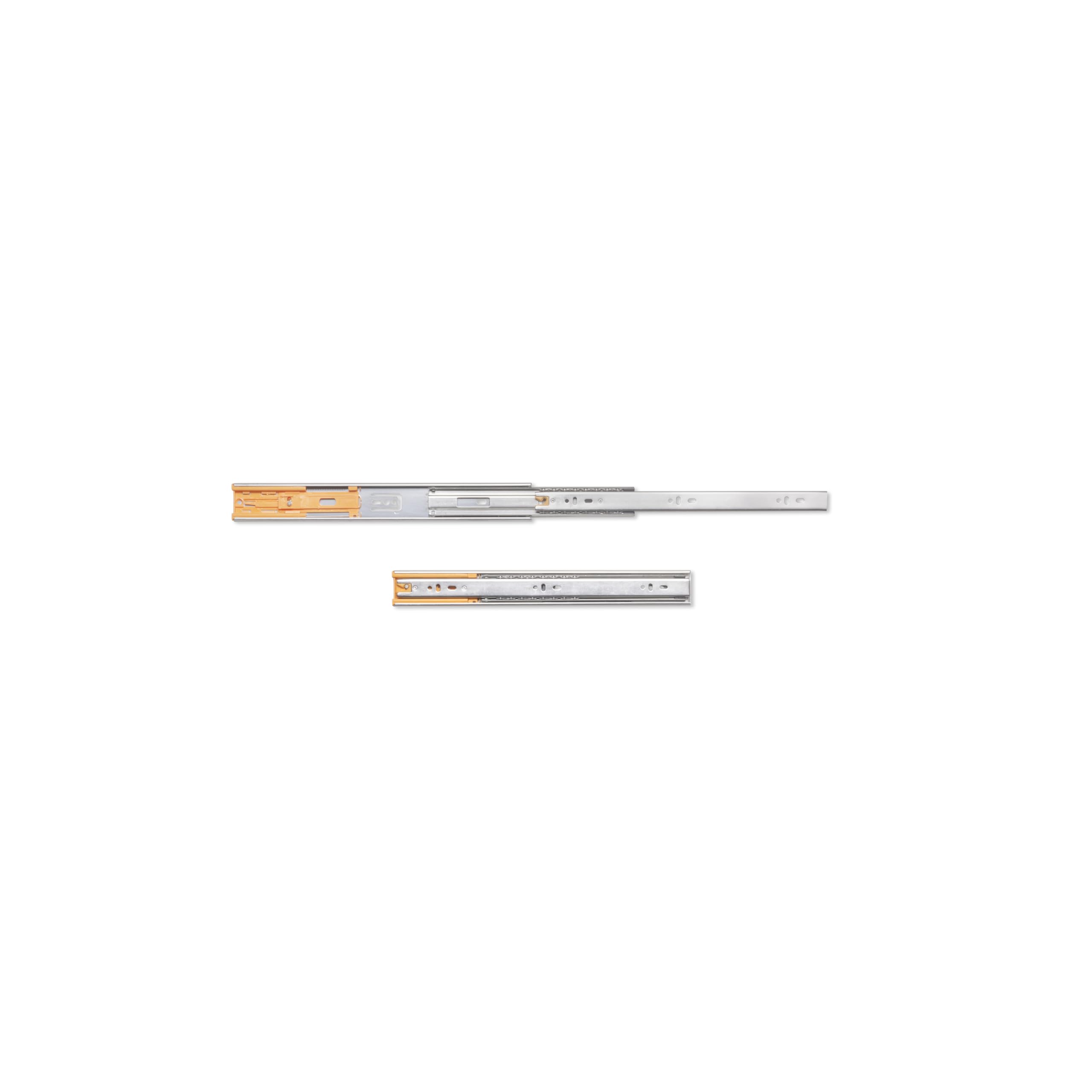 Emuca - Ball Bearing Drawer Slides 45x350mm (1,77x13,7 inch), Set of 1 Pair of Full Extension Drawer Runners with Soft Closing