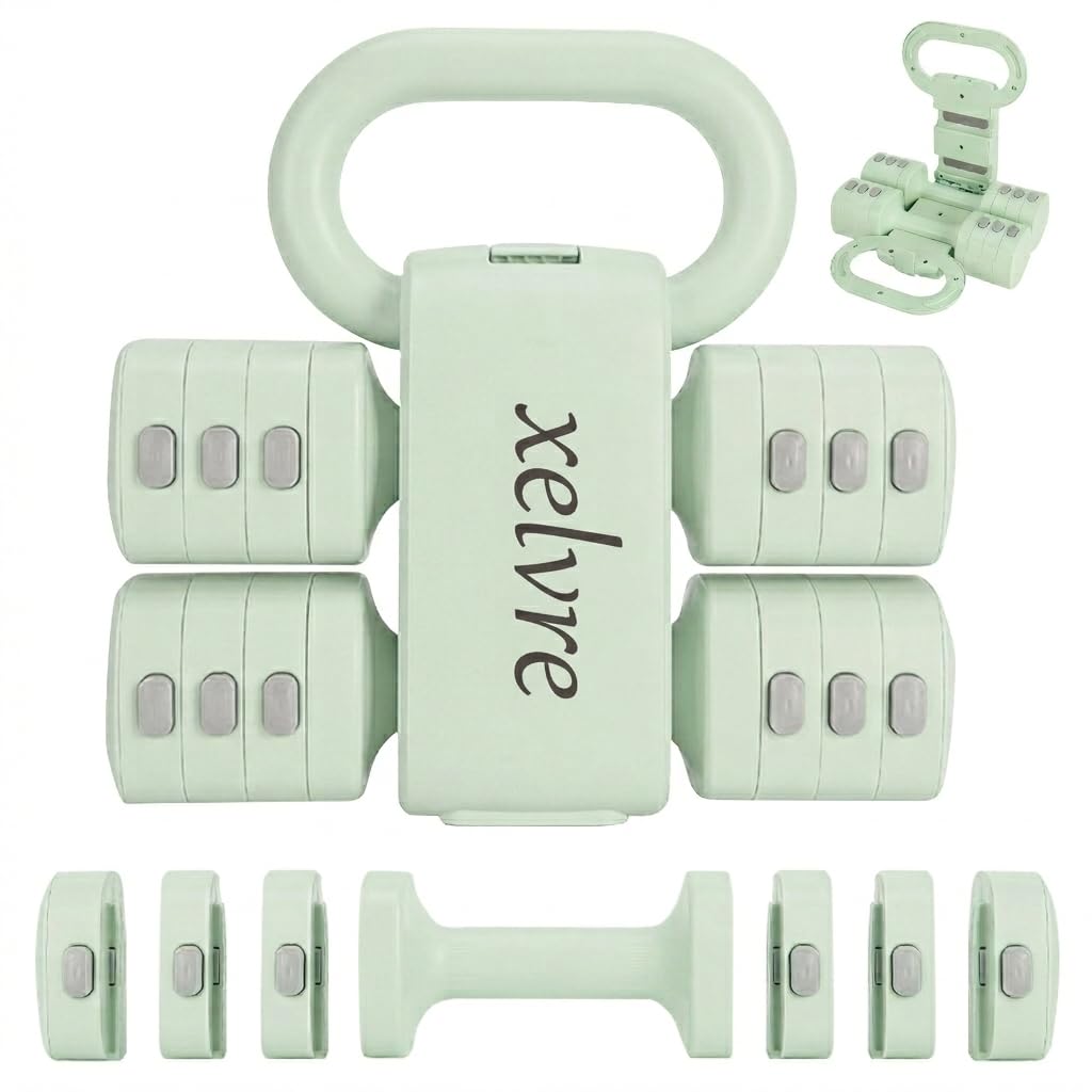 2-in-1 Kettlebell & Hanteln Set Verstellbar 1–5,5 kg | Frauen Gewichte Kurzhantel Set | Hanteln Frauen Set Damen | Home Gym Gewichte für Zuhause | Fitness Anfänger