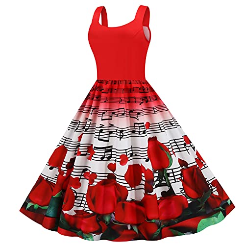 Image of Sister Amy Girl Printed Elastic Sleeveless Shaping Breathable Camisole Skater Dress