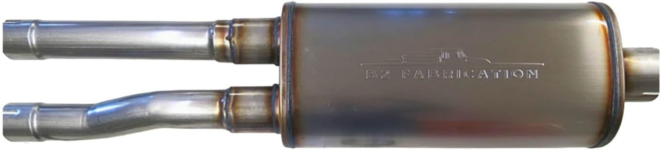 B2 Fabrication Performance Muffler for Ram 1500 (2008-2018) 5.7L Hemi 4.7L V8 - Moderate Sound 18-Inch 409 Stainless Steel Direct Fit