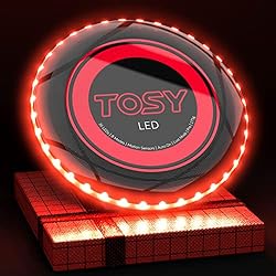 TOSY 36 and 360 LEDs Flying Disc – Extremely Bright, Smart Modes, Auto Light Up, Rechargeable, Perfect Birthday…