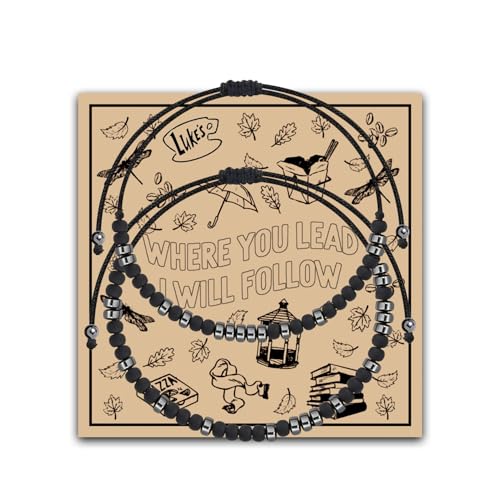 MAOFAED Where You Lead I Will Follow Morse Code Matching Bracelet for Friendship, Couples