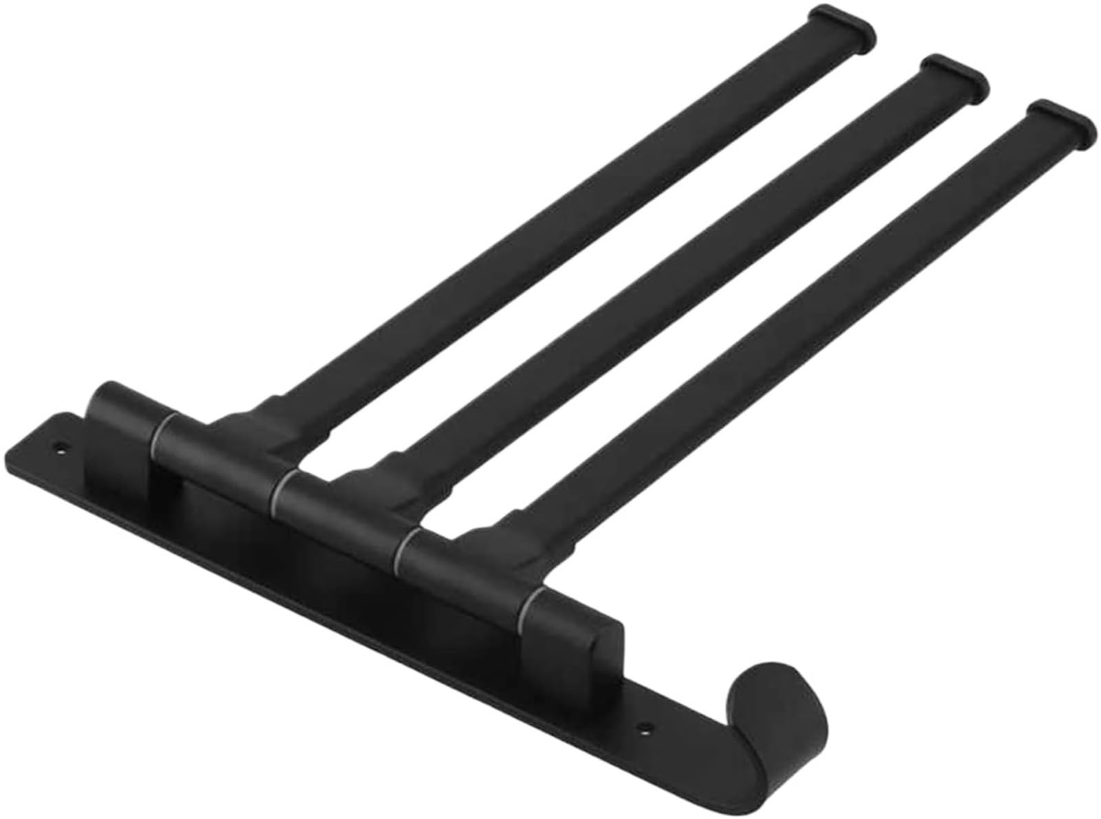 Porte-serviettes durable noir mat multifonction pour maison et extérieur