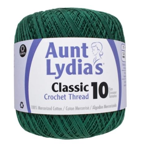 Aunt Lydia's Crochet Thread - Size 10 - Forest Green (2-Pack) #TOP1