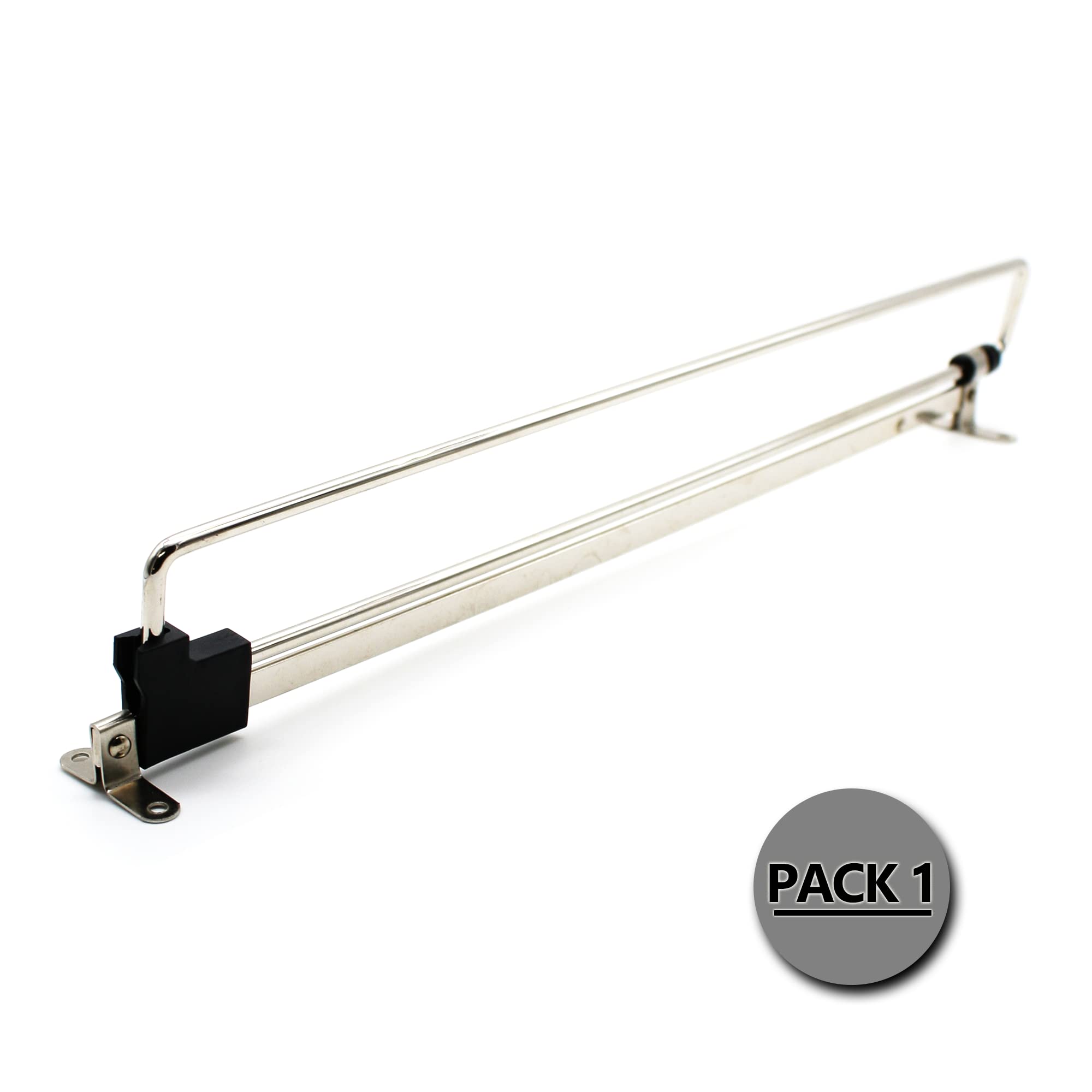 DOJA Barcelona Extendable Clothes Rail, Silver, 400mm - Image 3