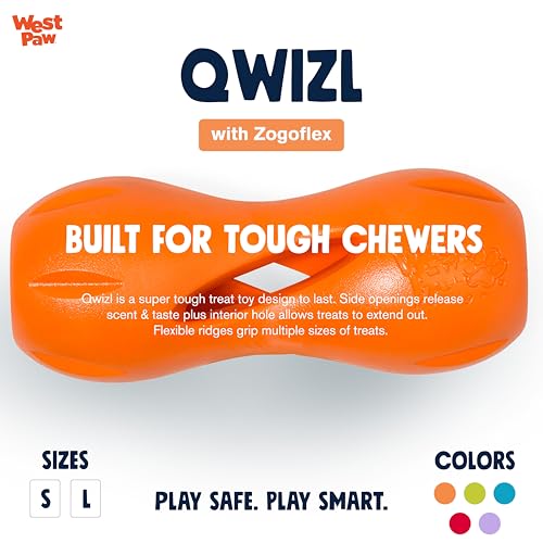 WEST PAW JUGUETE ZOGOFLEX QWIZL S 14CM MANDARINA