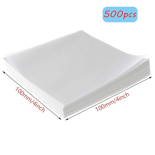 Miniatura 2 de Papel de pesaje de 500 piezas, papel de pesaje de muestras de laboratorio de 4 x 4 pulgadas, antiadherente, antiadherente, de alto brillo para
