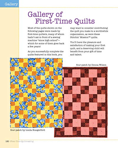 Image of First-Time Quiltmaking, Second Edition, Revised & Expanded: Learning to Quilt in Six Easy Lessons (Landauer) 7 Simple Projects and Easy-to-Follow, Clearly Illustrated Instructions for Beginners