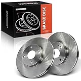 A-Premium 10.12 inch (357mm) Front Vented Disc Brake Rotors Compatible with Select Ford and Mazda Models - Escort 91-92, Escort 93-03, MX-3 92-96, Protege 90-94, Protege 95-98, Tracer 91-99, 2-PC Set