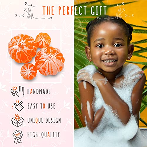 Lasabonika Premium Decorated Soaps Set Climentines: Handmade, All-Natural, Organic, Scented Bath Hand Soap Shaped Like A Climentine Perfect For Valentine, Birthday, 5.4 Oz #TOP2