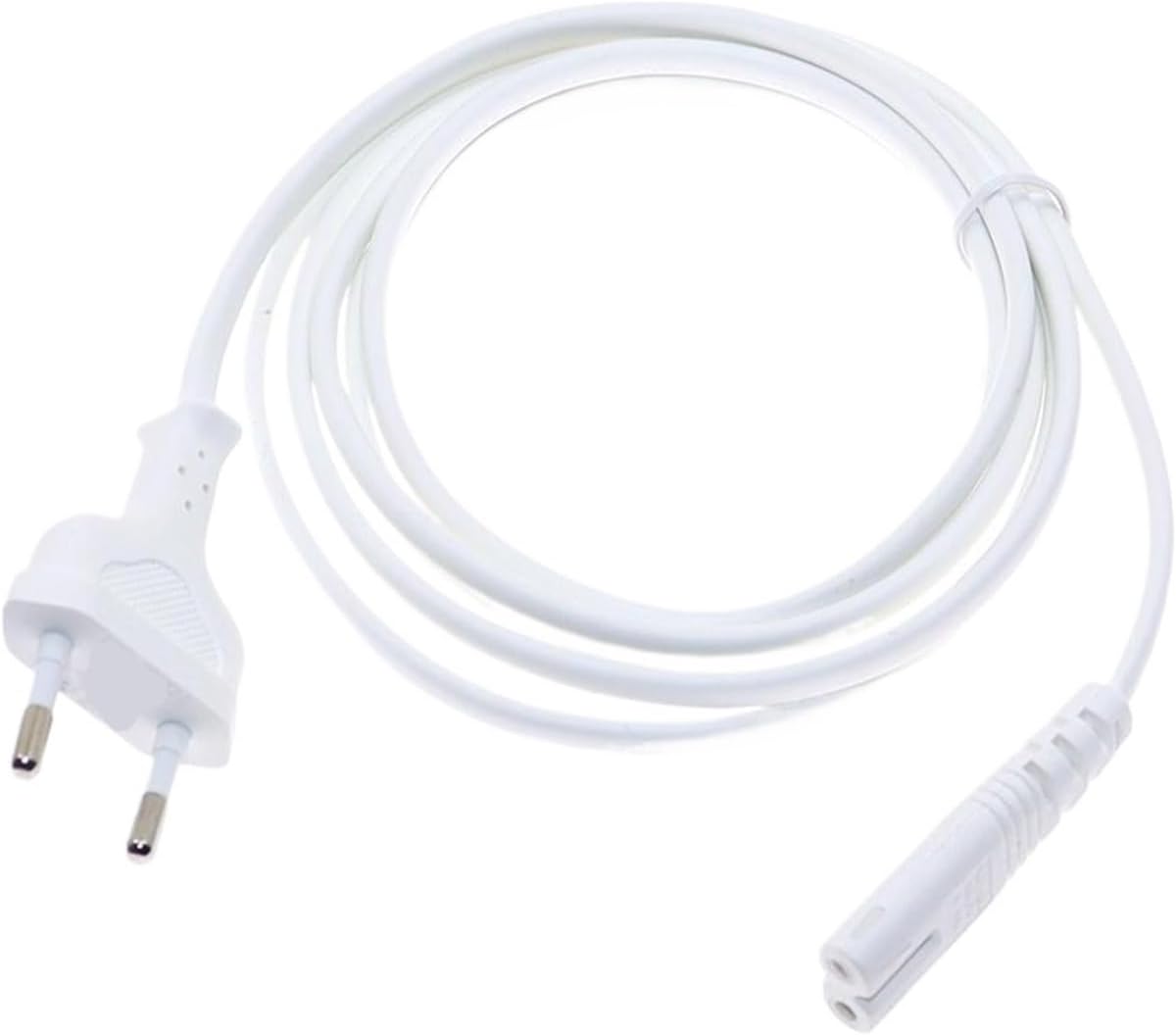 1.8m White AC Power Cord IEC320 C7 Figure-8 Cable
