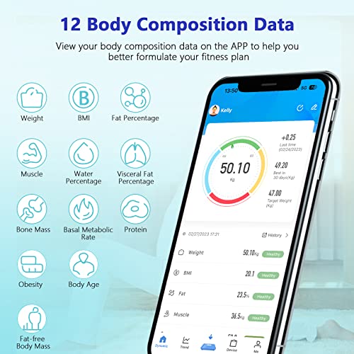 Diboniur Balance Impédancemètre Connectée avec Capacité 180 kg – vue 2