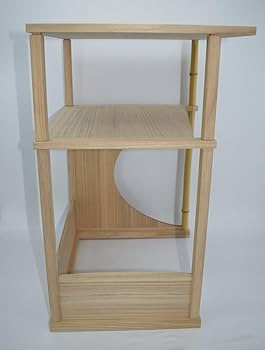 ほぼ未使用 茶道具 曉斎作 巴棚 圓能斎好写 組み立式 元箱 茶道具 お棚 つぼつぼ棚 円能斎好写し 中村宗悦作 組立式 炉・風炉兼用