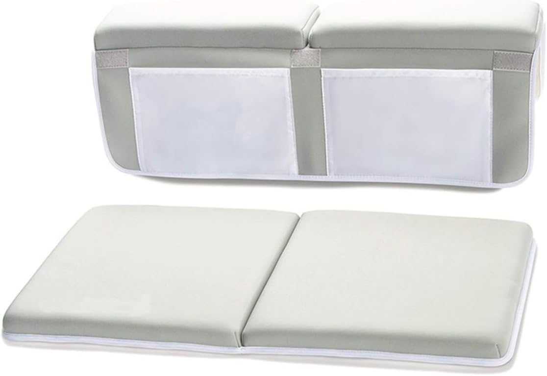 1pc Non- Bathtub Kneeling Cushion Hanging Pouch Foldable Bathroom Storage Bag for Essentials Grey Bath Mat Strong Cups for Parents